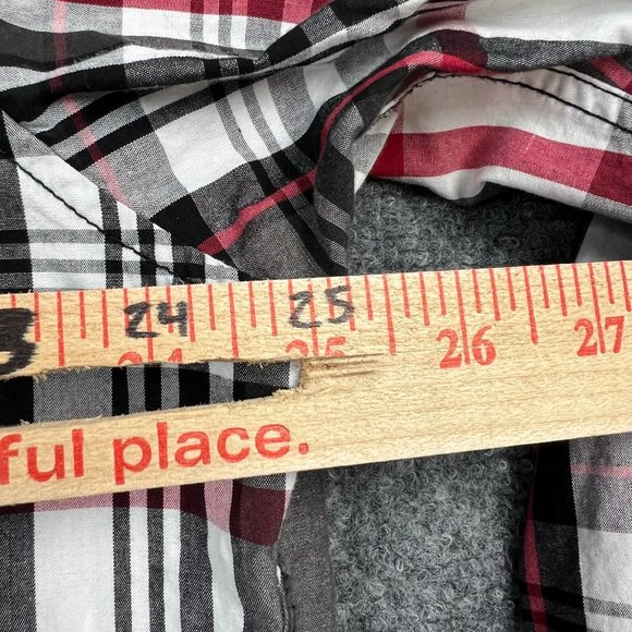 Panhandle Slim Shirt Adult Extra Large Red Black Pearl Snap Western Mens * - Picture 14 of 15